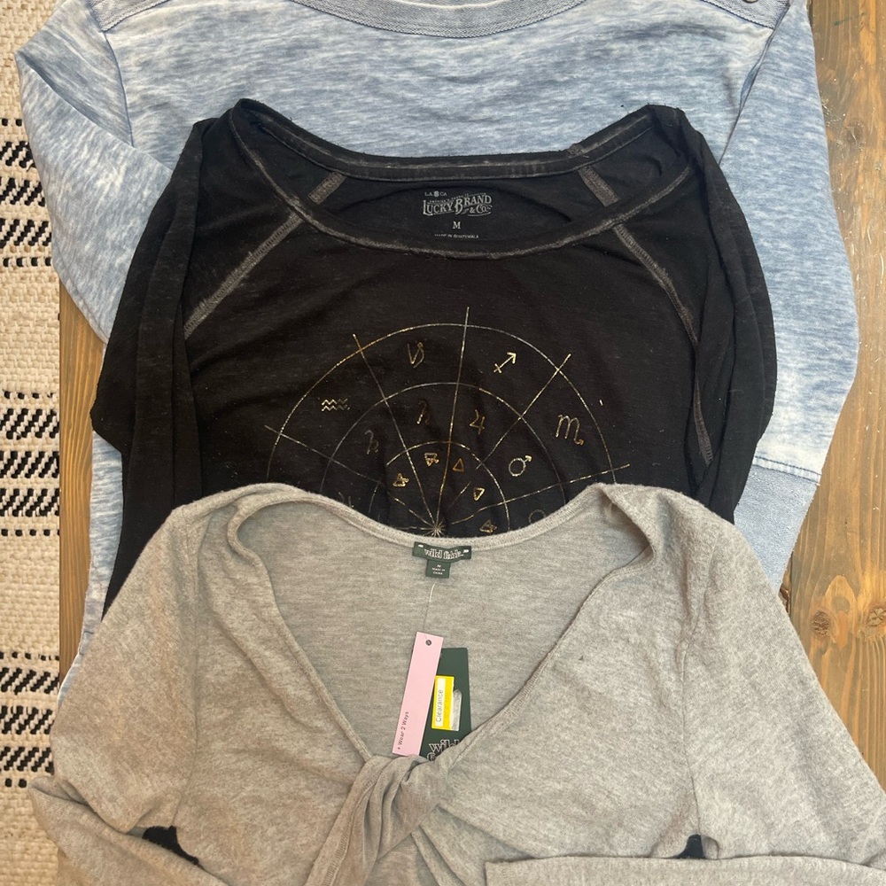 Lot of 3 Lucky Brand Wild Fable Tops Size Medium